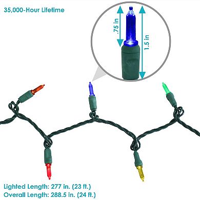 Sunnydaze M6 Smooth Led String Lights - 70ct - 23'