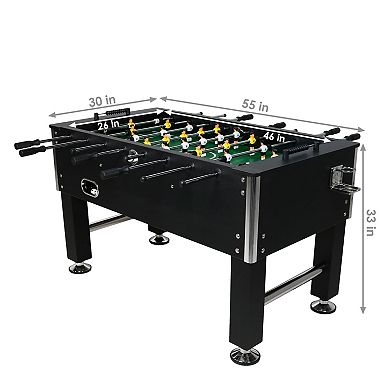 Sunnydaze 55 in Foosball Game Table with Drink Holders