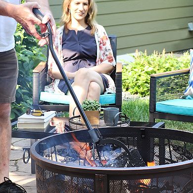 Sunnydaze 36 in Steel Spring-Loaded Firewood Log Grabber Claw