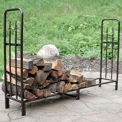 Sunnydaze 6 ft Decorative Steel Firewood Log Rack