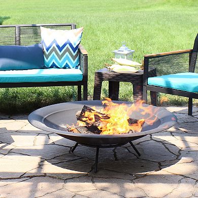 Sunnydaze 39 in Classic Elegance Steel Replacement Fire Pit Bowl - Black