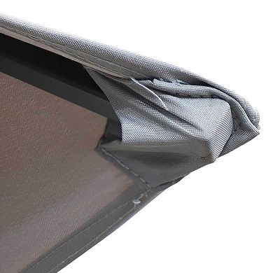 Sunnydaze 10 ft x 13 ft Soft Top Polyester Gazebo with Privacy Wall