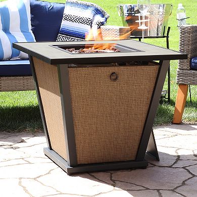 Sunnydaze 24 in Reykir Metal Smokeless Propane Gas Fire Pit Table