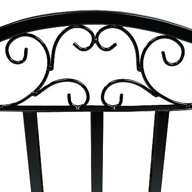 Sunnydaze 2 ft Designer Steel Firewood Log Rack - Black