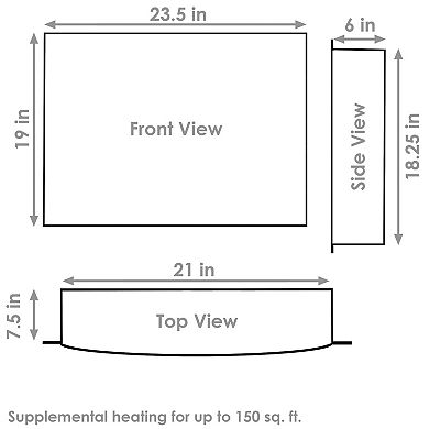 Sunnydaze 23 in Contemporary Comfort Indoor Electric Fireplace Insert
