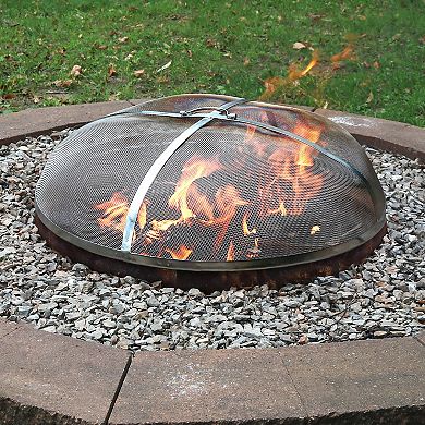 Sunnydaze 30 in Round Stainless Steel Fire Pit Spark Screen