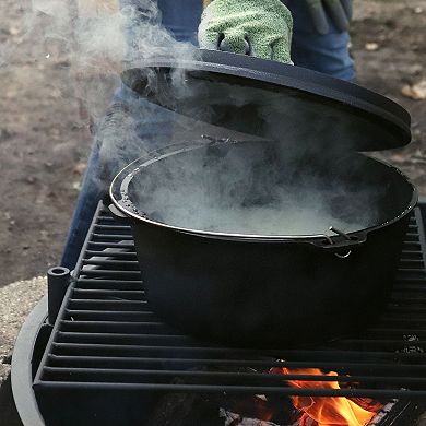 Sunnydaze Cast Iron 8-Quart Deep Dutch Oven Pre Seasoned - 12-Inch