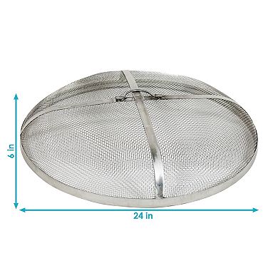 Sunnydaze Round Stainless Steel Fire Pit Spark Screen