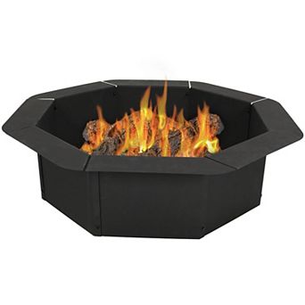 Sunnydaze 30 in Heavy-Duty Steel Octagon Above/In-Ground Fire Pit Liner