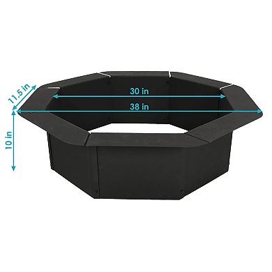 Sunnydaze 30 in Heavy-Duty Steel Octagon Above/In-Ground Fire Pit Liner