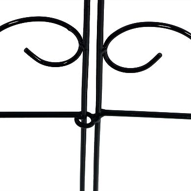 Sunnydaze 5-Piece Victorian Steel Garden Border Fencing - 7.5 ft - Black