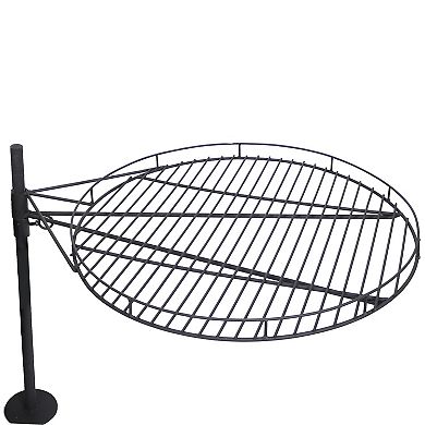 Sunnydaze 30 in All Star Steel Fire Pit with Cooking Grate and Spark Screen