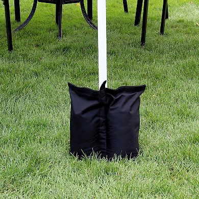 Sunnydaze Polyester Sandbag Canopy Weights - Black - Set of 4