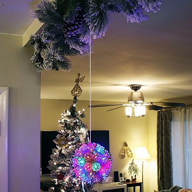 Sunnydaze 5 in Indoor/Outdoor Lighted Ball Hanging Decor - 50 Bulbs