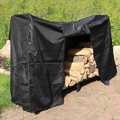 Sunnydaze 6-Foot Decorative Firewood Log Rack with PVC Cover