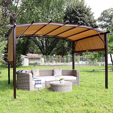 Sunnydaze Polyester 9' x 12' Retractable Pergola Canopy Shade