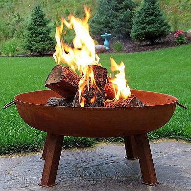Sunnydaze 34" Cast Iron Wood-Burning Fire Pit Bowl
