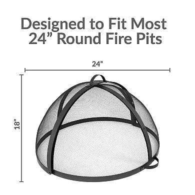 Sunnydaze Easy Access Steel Fire Pit Spark Screen