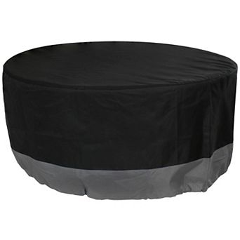 Sunnydaze 2-Tone Polyester Round Outdoor Fire Pit Cover