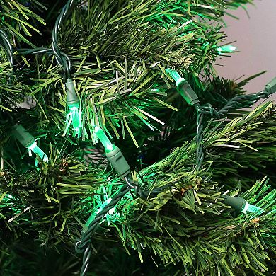 Sunnydaze 70 Ct Indoor/Outdoor Holiday LED String Lights - Green - 23 ft