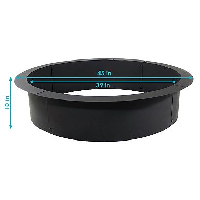 Sunnydaze 39 in Heavy-Duty Steel Above/In-Ground Fire Pit Ring Liner