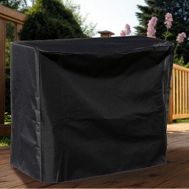 Sunnydaze 2 ft Weather-Resistant PVC Firewood Log Rack Cover - Black