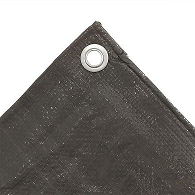 Sunnydaze Multi-Purpose Tarp - Dark Gray - Set of 5