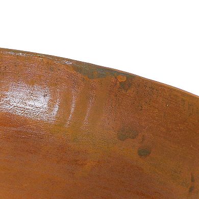 Sunnydaze Rustic Cast Iron Fire Pit Bowl with Stand - Steel