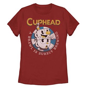 Juniors' Cuphead Mugman Brewing Brawl Graphic Tee