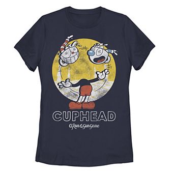 Juniors' Cuphead With Mugman Head Juggling Graphic Tee