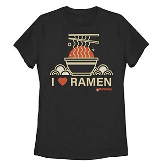Juniors' Maruchan "I Heart Ramen" Bowl And Chopsticks Graphic Tee