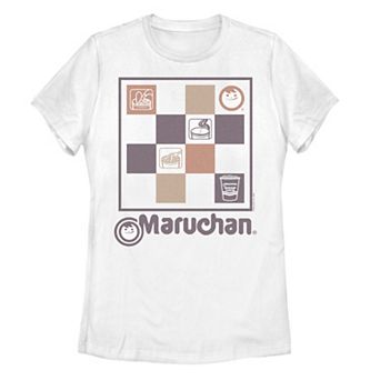 Juniors' Maruchan Checkered Board Icon Graphic Tee