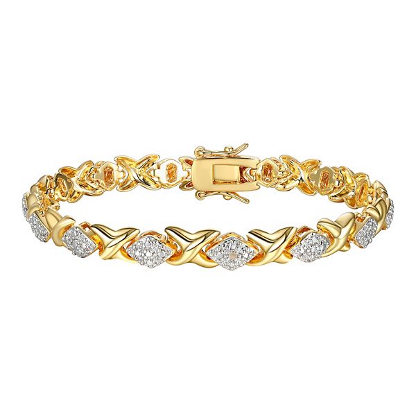 Sarafina Diamond Accent Hugs & Kisses Bracelet