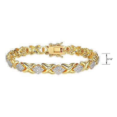 Sarafina Diamond Accent Hugs & Kisses Bracelet