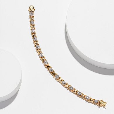 Sarafina Diamond Accent Hugs & Kisses Bracelet