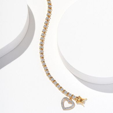 Sarafina Diamond Accent Heart Charm Bracelet