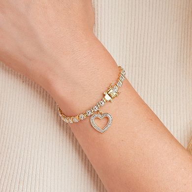 Sarafina Diamond Accent Heart Charm Bracelet