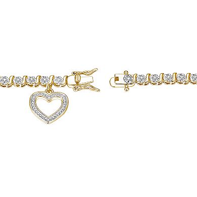 Sarafina Diamond Accent Heart Charm Bracelet