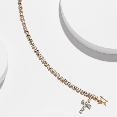 Sarafina Diamond Accent Cross Charm Bracelet