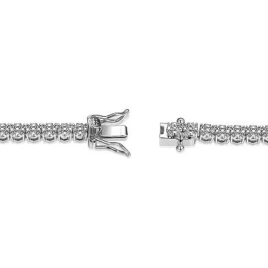 Sarafina Silver Tone Diamond Accent Tennis Bracelet