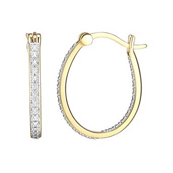 Sarafina Diamond Accent Inside Out Hoop Earrings