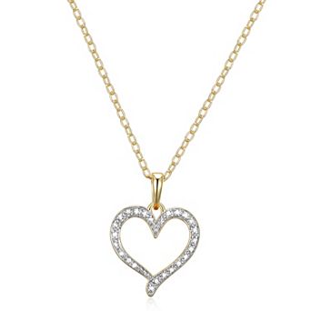 Sarafina Diamond Accent Open Heart Pendant Necklace