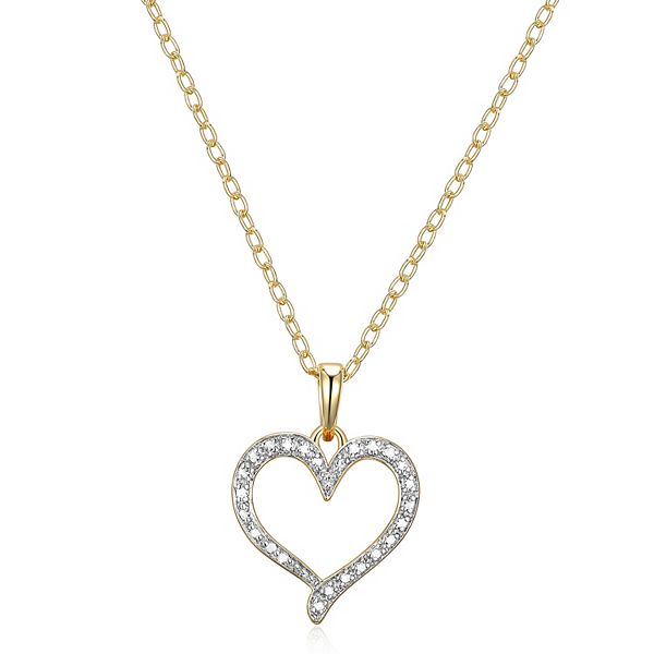 Kohl's diamond shop heart necklace