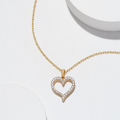 Sarafina Diamond Accent Open Heart Pendant Necklace