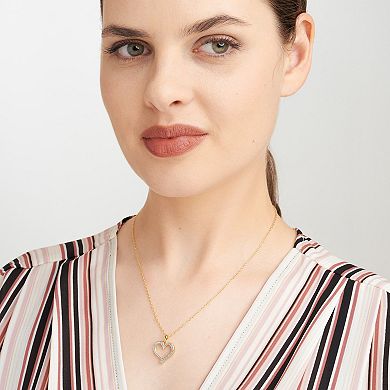 Sarafina Diamond Accent Open Heart Pendant Necklace