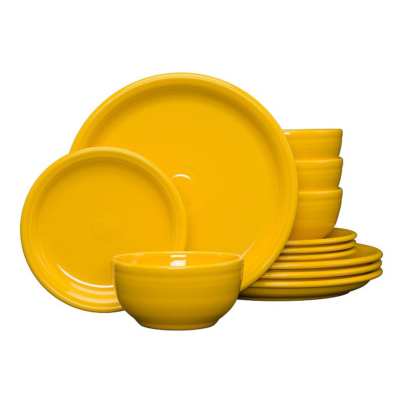 Fiesta Bistro Coupe 12-pc. Dinnerware Set, Service for 4, Yellow