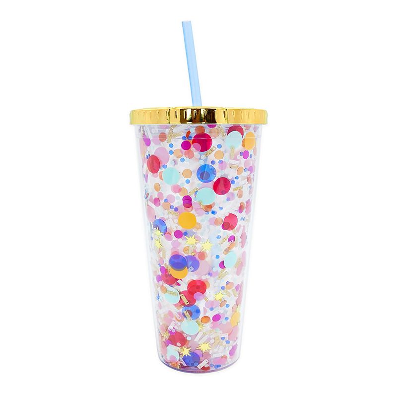 Packed Party Sip Sip Yay Confetti Tumbler, Multicolor