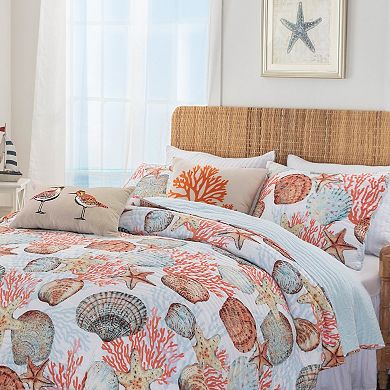 Greenland Home Fashions Beach Days Quilt Set with Coordinating Throw ...