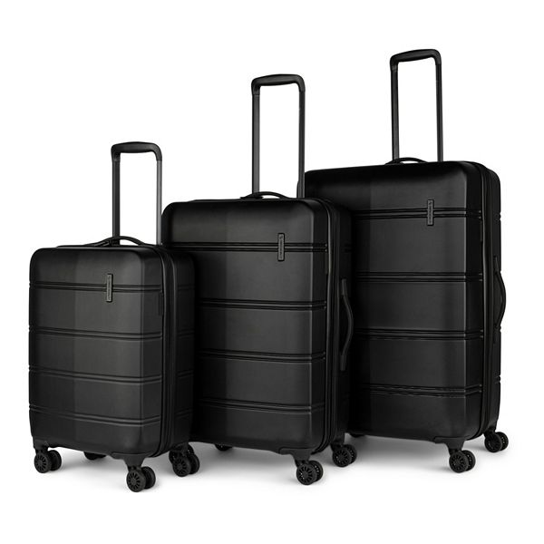 Swiss Mobility LAX 3-Piece Hardside Spinner Luggage Set - Black – BrickSeek