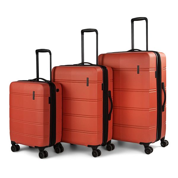 Swiss Mobility LAX 3Piece Hardside Spinner Luggage Set Coral BrickSeek
